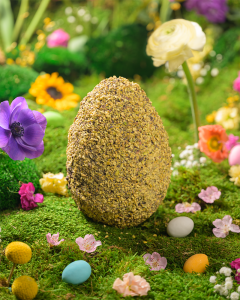 Uovo con pistacchi al cioccolato fondente
